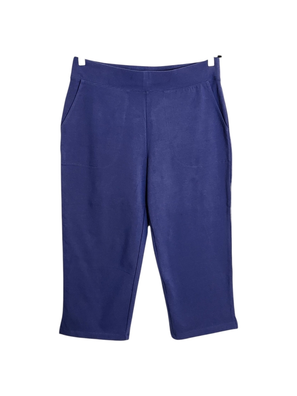 D&Co Blue Pull On Stretch Knit Capri Pants Size Medium
